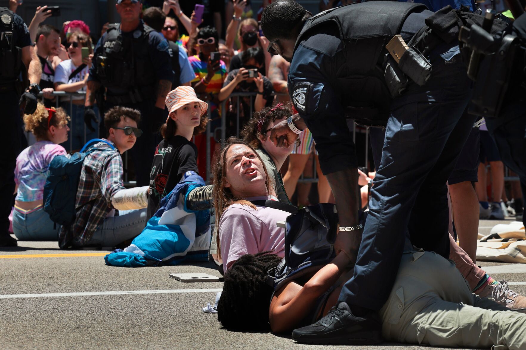 Pride parade delayed as anti-Boeing protesters block path